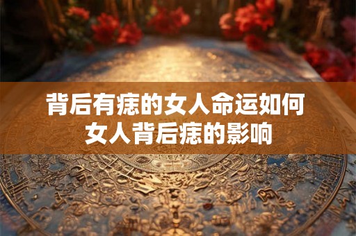背后有痣的女人命运如何 女人背后痣的影响