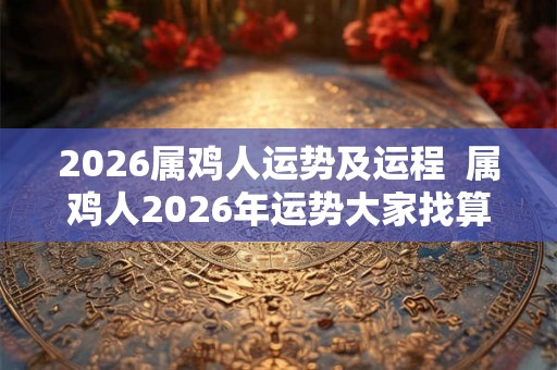 2026属鸡人运势及运程  属鸡人2026年运势大家找算命网