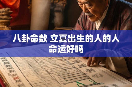 八卦命数 立夏出生的人的人命运好吗