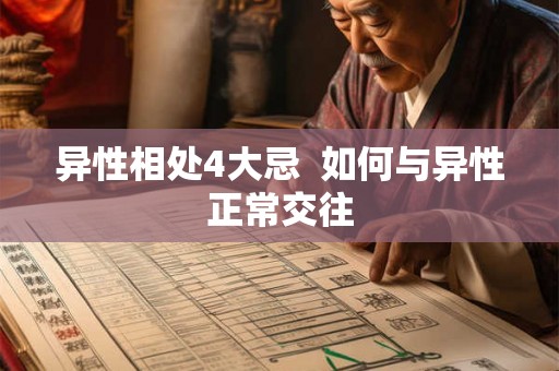 异性相处4大忌 如何与异性正常交往 异性相处4大忌 如何与异性正常交往