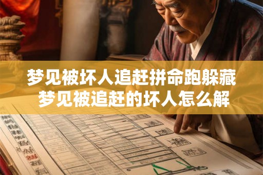 梦见被坏人追赶拼命跑躲藏 梦见被追赶的坏人怎么解读 梦见被坏人追赶拼命跑躲藏 梦见被追赶的坏人怎么解读