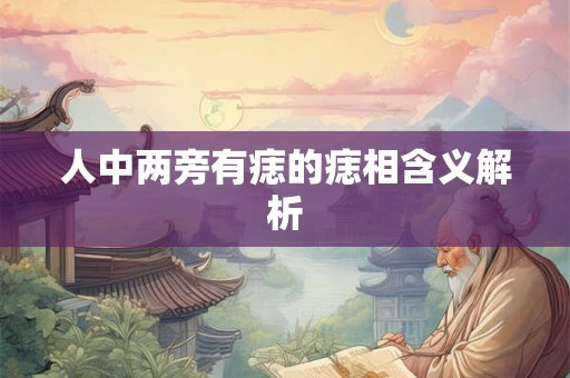 人中两旁有痣的痣相含义解析 人中两旁有痣的痣相含义解析