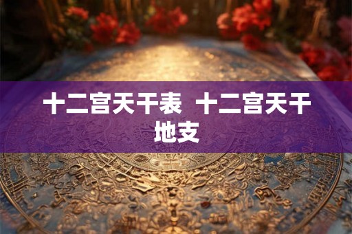 十二宫天干表 十二宫天干地支 十二宫天干表 十二宫天干地支