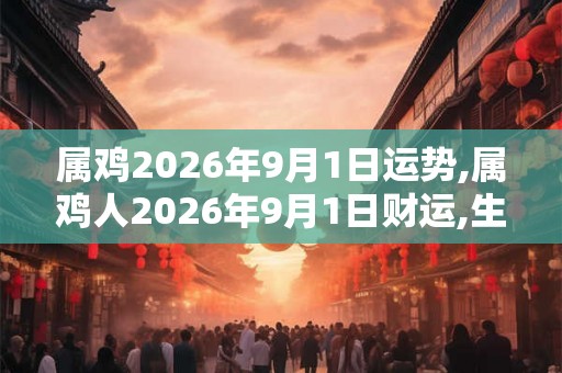 属鸡2026年9月1日运势,属鸡人2026年9月1日财运,生肖鸡2026年9月1日运势