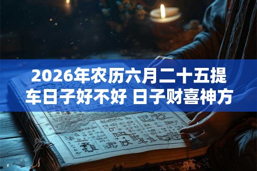 2026年农历六月二十五提车日子好不好 日子财喜神方位 2026年农历六月二十五提车日子好不好 日子财喜神方位
