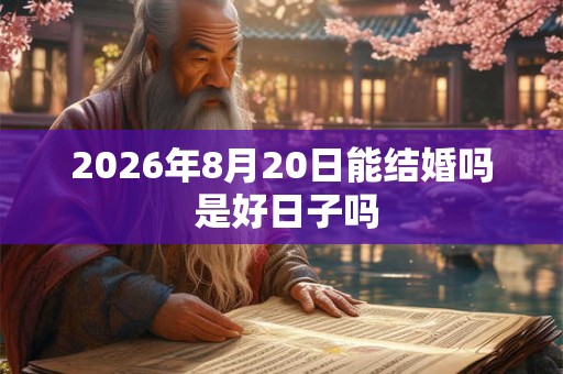 2026年8月20日能结婚吗 是好日子吗