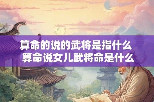 算命的说的武将是指什么  算命说女儿武将命是什么意思
