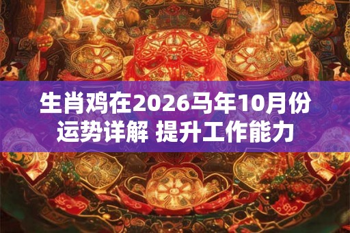 生肖鸡在2026马年10月份运势详解 提升工作能力