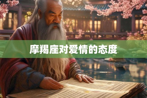 摩羯座对爱情的态度