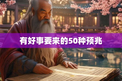 有好事要来的50种预兆
