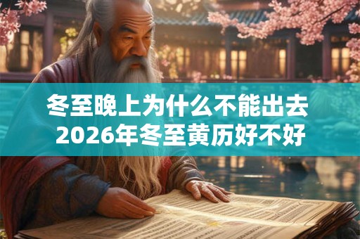 冬至晚上为什么不能出去 2026年冬至黄历好不好