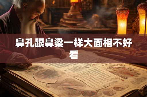 鼻孔跟鼻梁一样大面相不好看