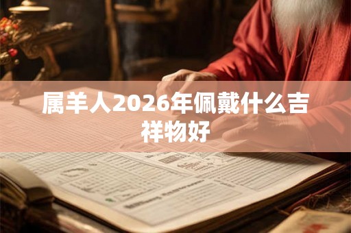 属羊人2026年佩戴什么吉祥物好