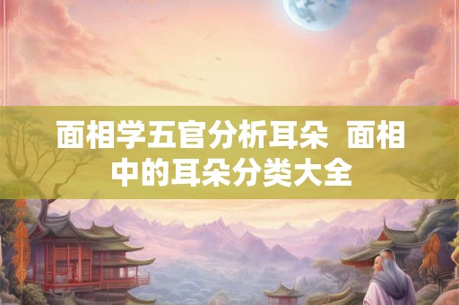 面相学五官分析耳朵  面相中的耳朵分类大全