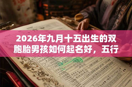 2026年九月十五出生的双胞胎男孩如何起名好，五行属什么