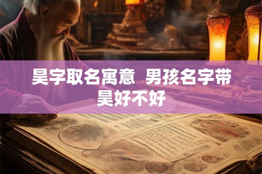 昊字取名寓意  男孩名字带昊好不好