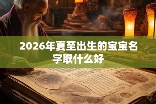 2026年夏至出生的宝宝名字取什么好