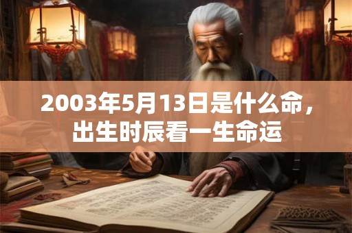 2003年5月13日是什么命，出生时辰看一生命运