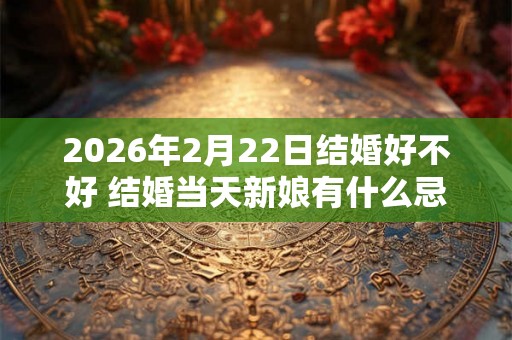 2026年2月22日结婚好不好 结婚当天新娘有什么忌讳 2026年2月22日结婚好不好 结婚当天新娘有什么忌讳