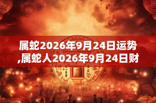 属蛇2026年9月24日运势,属蛇人2026年9月24日财运,生肖蛇2026年9月24日运势 属蛇2026年9月24日运势,属蛇人2026年9月24日财运,生肖蛇2026年9月24日运势