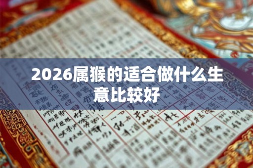2026属猴的适合做什么生意比较好 2026属猴的适合做什么生意比较好