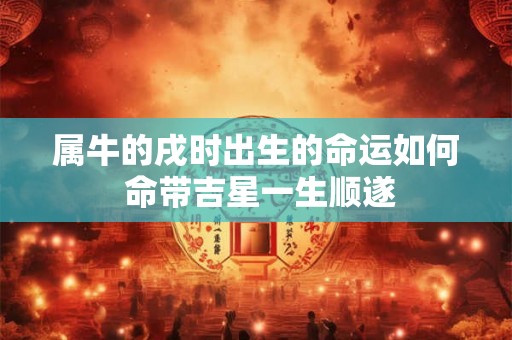 属牛的戌时出生的命运如何 命带吉星一生顺遂 属牛的戌时出生的命运如何 命带吉星一生顺遂