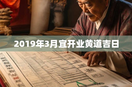 2019年3月宜开业黄道吉日