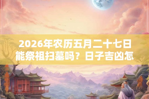 2026年农历五月二十七日能祭祖扫墓吗?日子吉凶怎么看? 2026年农历五月二十七日能祭祖扫墓吗?日子吉凶怎么看?