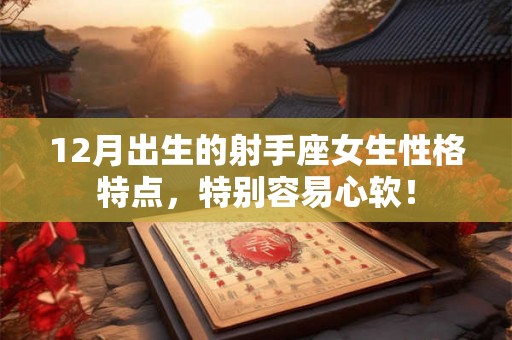12月出生的射手座女生性格特点，特别容易心软！
