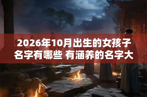 2026年10月出生的女孩子名字有哪些 有涵养的名字大全