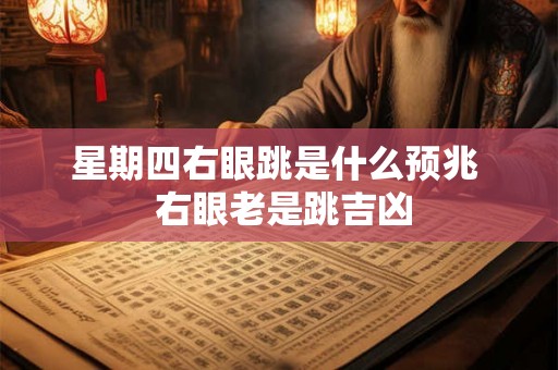 星期四右眼跳是什么预兆  右眼老是跳吉凶