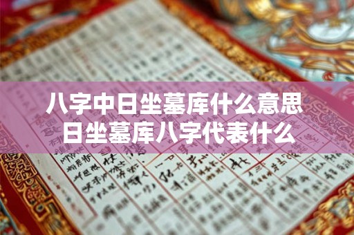 八字中日坐墓库什么意思 日坐墓库八字代表什么 八字中日坐墓库什么意思 日坐墓库八字代表什么