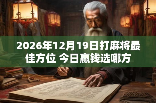2026年12月19日打麻将最佳方位 今日赢钱选哪方 2026年12月19日打麻将最佳方位 今日赢钱选哪方