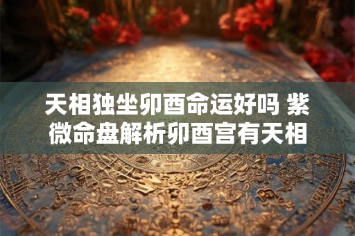 天相独坐卯酉命运好吗 紫微命盘解析卯酉宫有天相