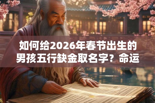 如何给2026年春节出生的男孩五行缺金取名字？命运如何？