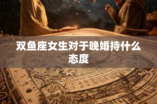 双鱼座女生对于晚婚持什么态度