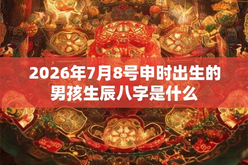 2026年7月8号申时出生的男孩生辰八字是什么