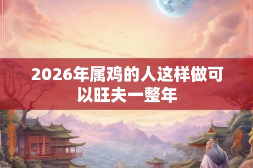 2026年属鸡的人这样做可以旺夫一整年