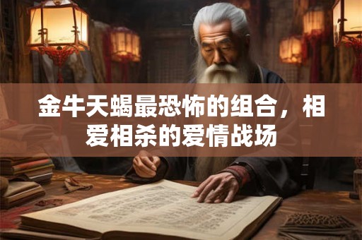 金牛天蝎最恐怖的组合，相爱相杀的爱情战场