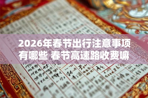 2026年春节出行注意事项有哪些 春节高速路收费嘛 2026年春节出行注意事项有哪些 春节高速路收费嘛
