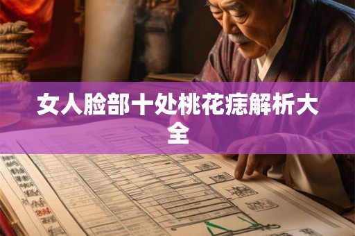 女人脸部十处桃花痣解析大全