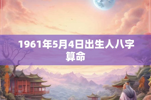 1961年5月4日出生人八字算命