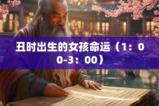 丑时出生的女孩命运(1:00-3:00) 丑时出生的女孩命运(1:00-3:00)
