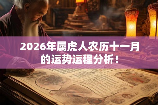 2026年属虎人农历十一月的运势运程分析！