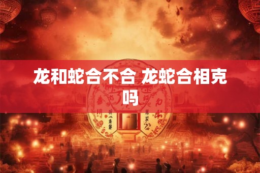 龙和蛇合不合 龙蛇合相克吗
