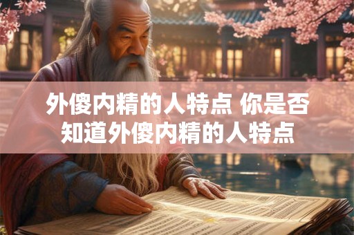 外傻内精的人特点 你是否知道外傻内精的人特点