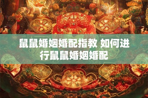 鼠鼠婚姻婚配指教 如何进行鼠鼠婚姻婚配 鼠鼠婚姻婚配指教 如何进行鼠鼠婚姻婚配