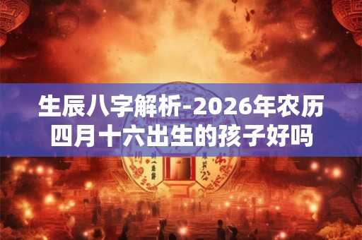 生辰八字解析-2026年农历四月十六出生的孩子好吗