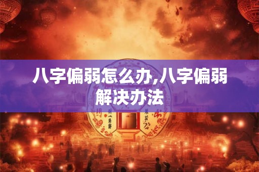 八字偏弱怎么办,八字偏弱解决办法