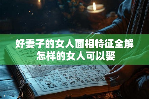 好妻子的女人面相特征全解 怎样的女人可以娶
